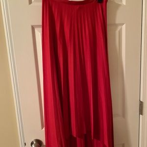 ASOS Pleated Maxi Skirt with High Low Hem